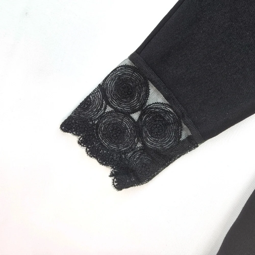 ATELIER CAMILLE Anthropologie Cardigan Viscose Lace Cuffs Women’s Size 0 France - Picture 7 of 14